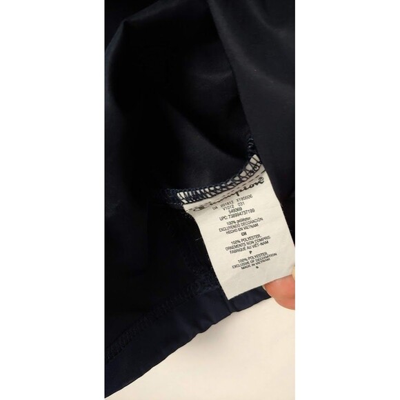 Champion Navy Pullover Windbreaker Hoodie Men Size S Logo Half Zip Front Pocket - Picture 6 of 9